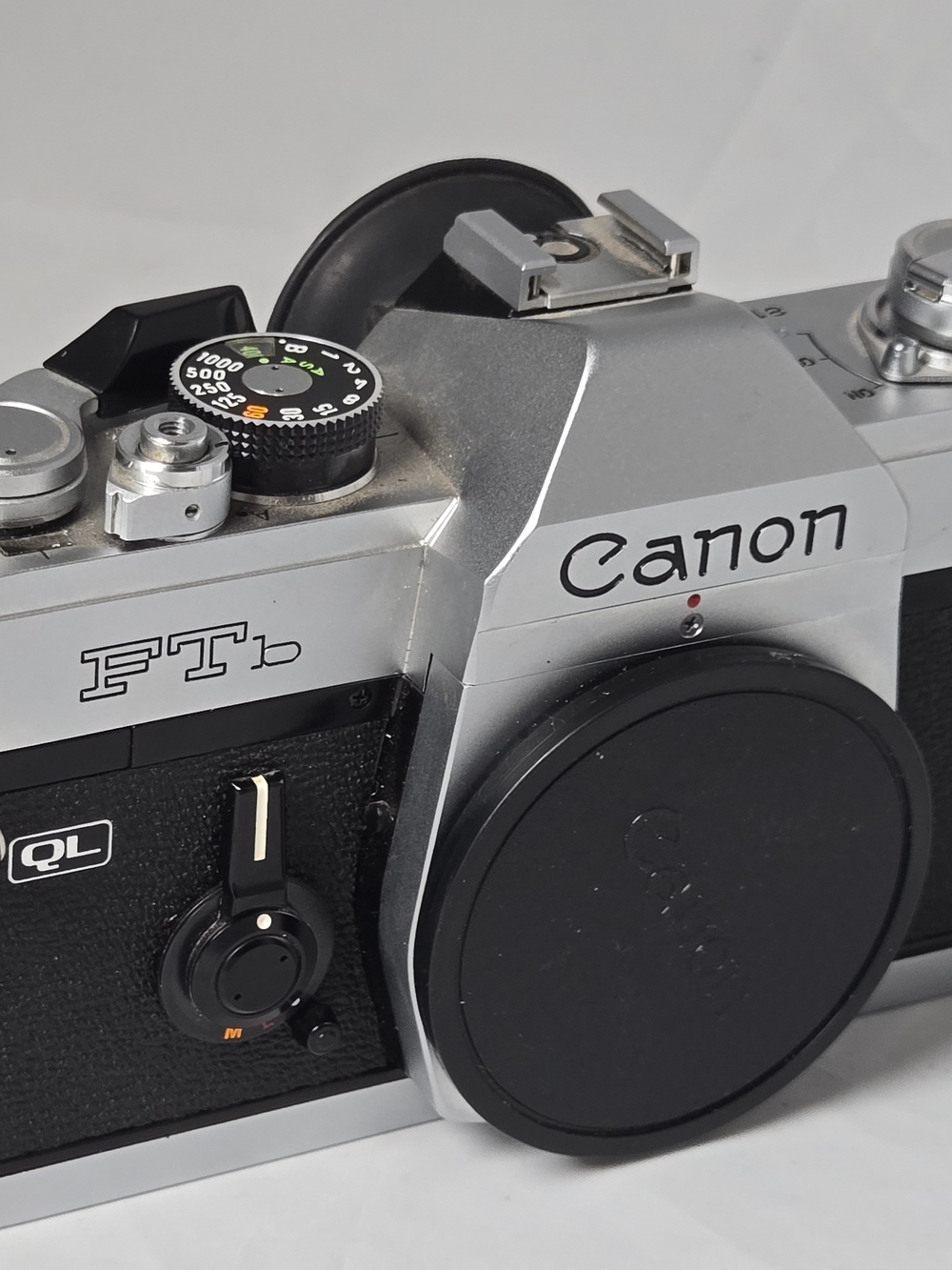 Canon Silver and Black 35mm SLR Camera Body - Classic FTb Styling